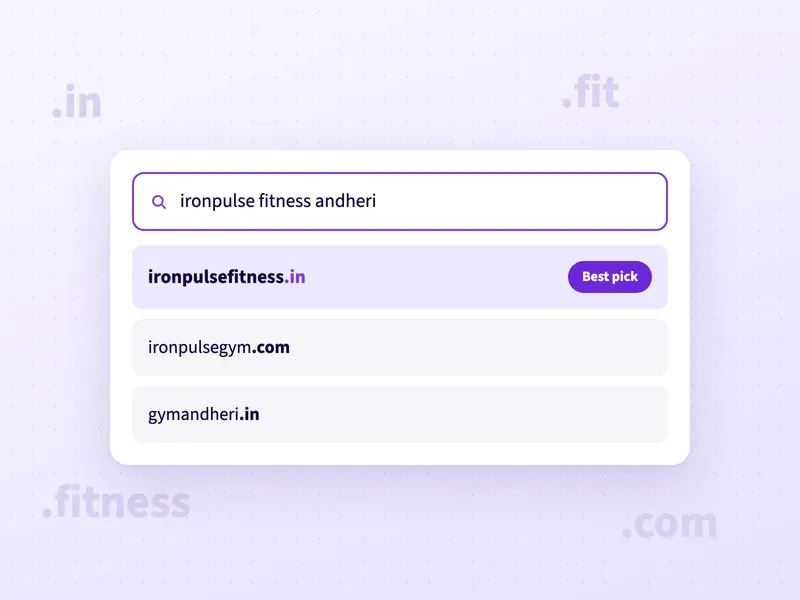 Domain name ideas for a gym in Andheri West
