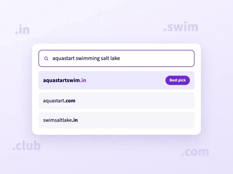 Domain name ideas for a swimming school in Salt Lake