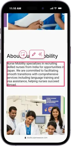 Edit a paragraph or regenerate it with AI