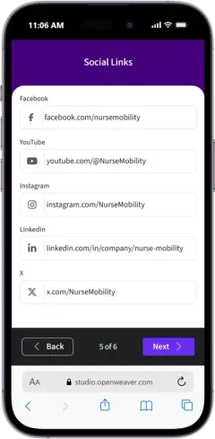 Link Facebook, YouTube, Instagram, LinkedIn and X to your website