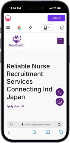 Preview the updated website and tap Publish