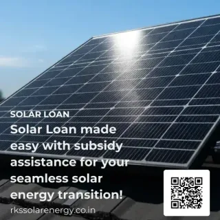 A QR code poster for a solar business, with a scannable QR code to its website