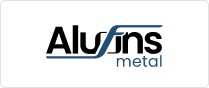 Alufins Metal logo